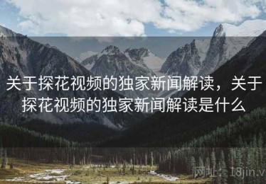 关于探花视频的独家新闻解读，关于探花视频的独家新闻解读是什么