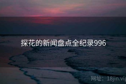 探花的新闻盘点全纪录996