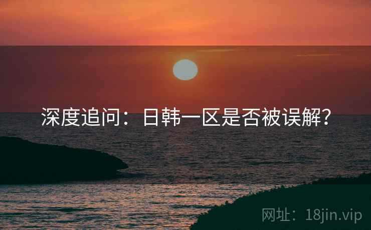 深度追问：日韩一区是否被误解？