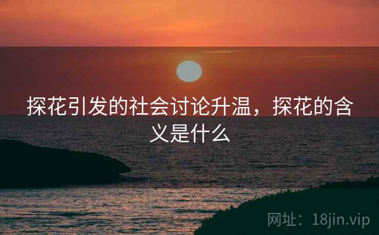 探花引发的社会讨论升温，探花的含义是什么