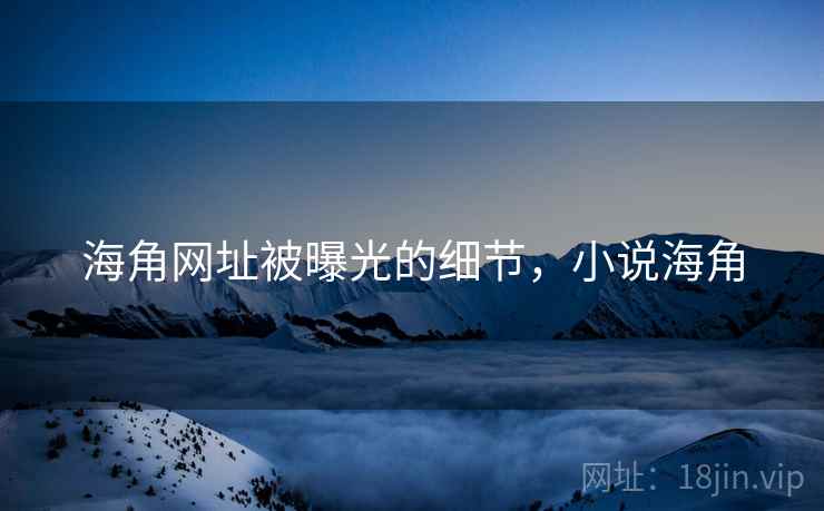 海角网址被曝光的细节，小说海角