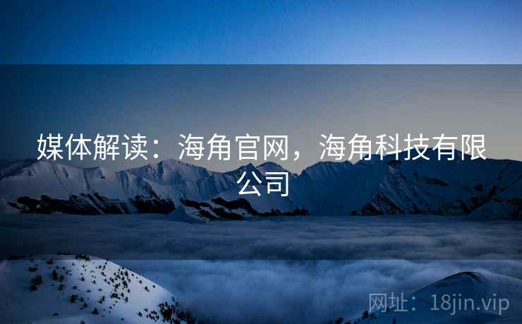 媒体解读：海角官网，海角科技有限公司